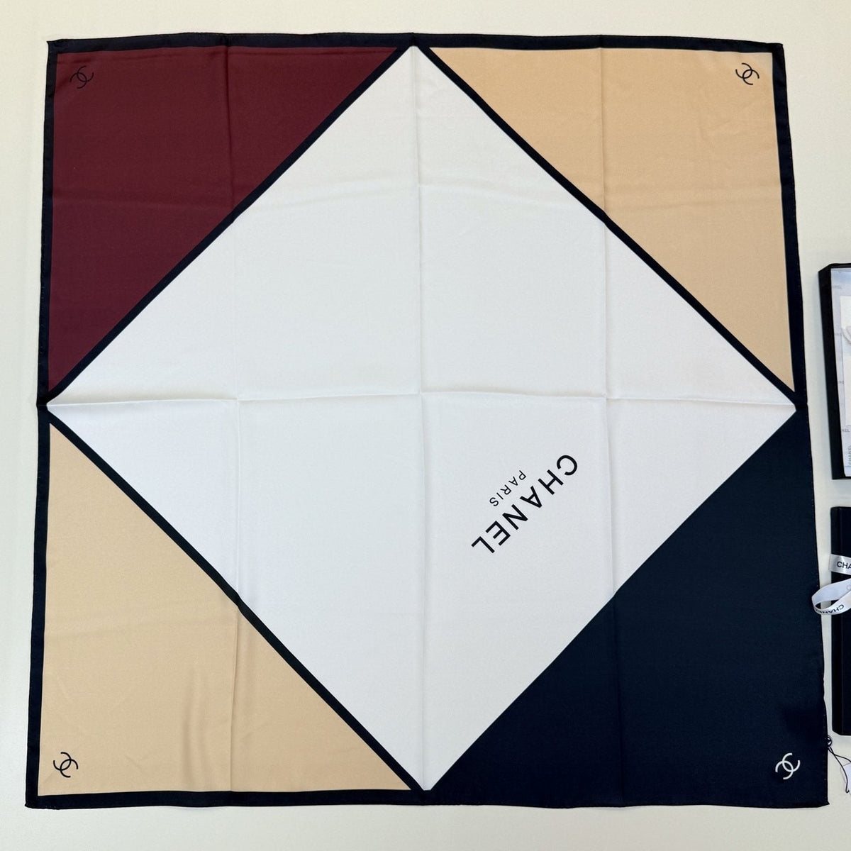 Chanel Geometric Color-Block Square Scarf — hero